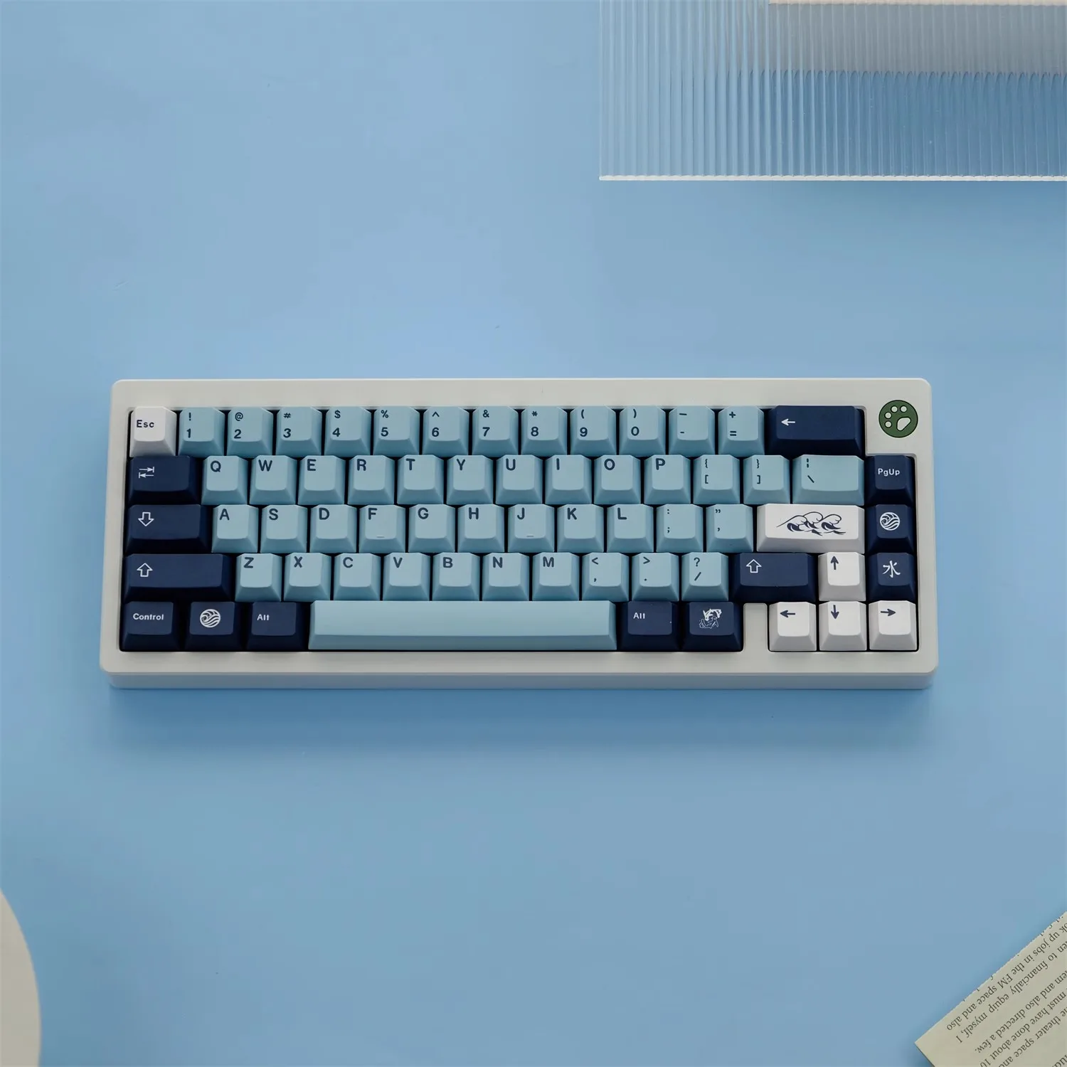 GMK Mizu-Juego de 129 teclas, teclas de sublimación de tinte PBT, teclas de perfil Cherry para teclados de diseño 61, 64, 68, 75, 84, 96, 980, 104 - imagen 5