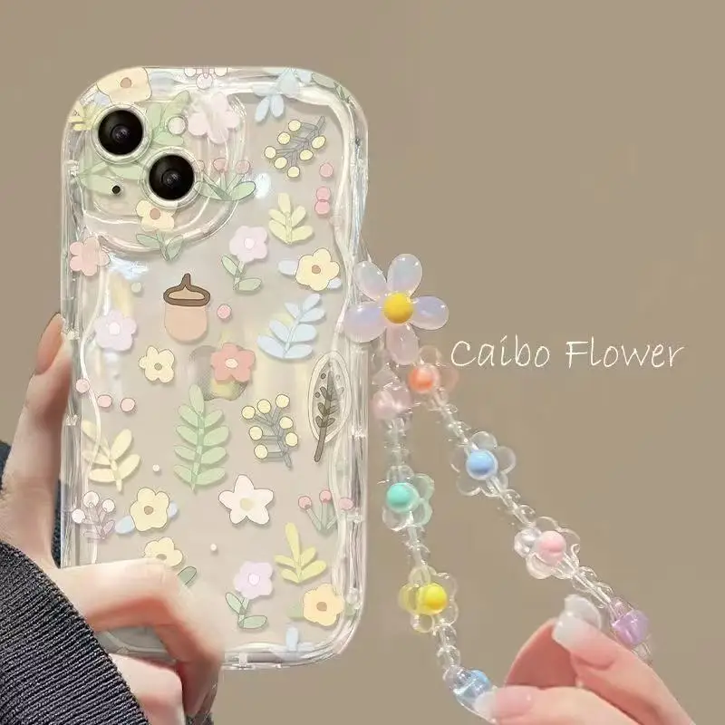 Funda con flor de mariposa para Huawei P30 P40 Lite Nova Y7A 13 7i 9 11 7 12 10 SE Y70 Y90 Pura 70 Pro 5T Y9S Y9 Prime cubierta de cadena - imagen 3
