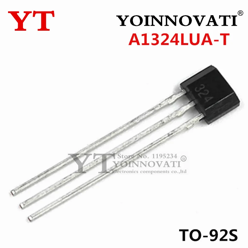 10-100 Uds A1324LUA-T SIP-3 A1324LUA A1324 324 TO-92S SIP3 serigrafía 324 sensor Hall lineal de bajo ruido SUNMINDS - imagen 2