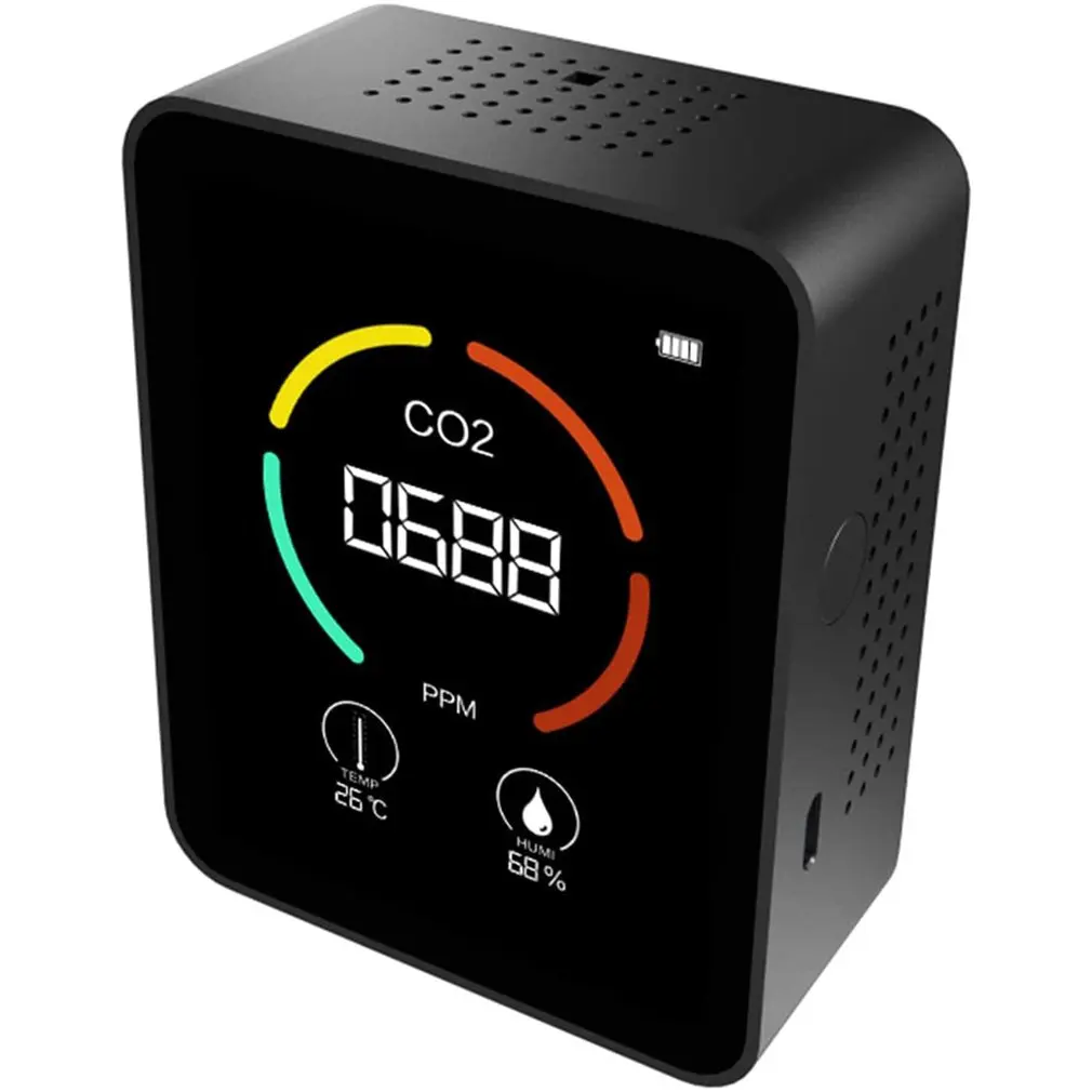 Sensor de CO2 para interiores, medidor de CO2, Detector de aire Digital, Monitor de contaminación del aire para el hogar, Detector de Gas, analizador inteligente de calidad del aire - imagen 2