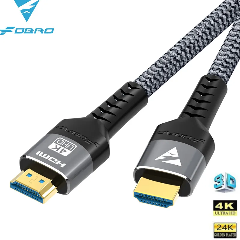 FDBRO-Cable Compatible con HDMI 4K, Adaptador 4K @ 120Hz, 2,0, 48Gbps, para RTX 3080, eARC, HDR, Cable de vídeo, PC, portátil, TV box, PS5 - imagen 2