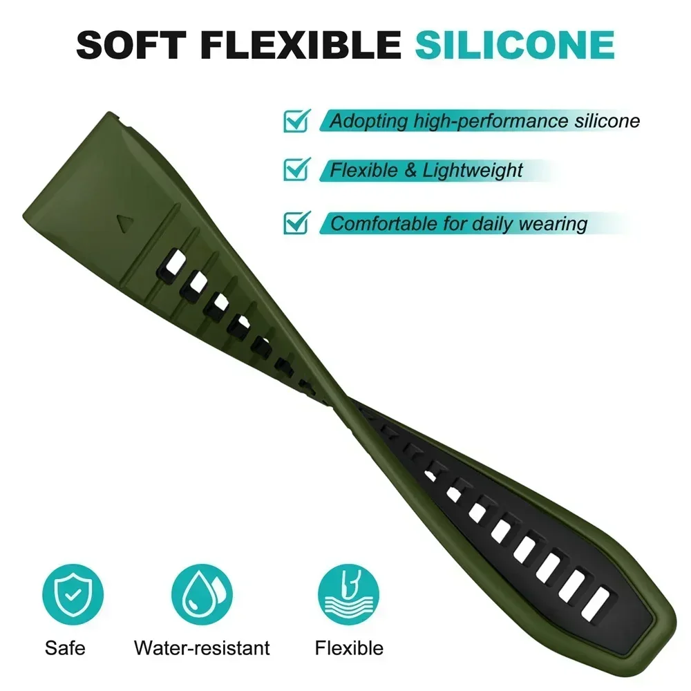 Correa QuickFit de 22mm y 26mm para reloj Garmin Instinct 3 2X, correa de silicona Fenix 8 E 7X 7 6X 6/Tactix 7 AMOLED/Enduro 3, correa de pulsera - imagen 4