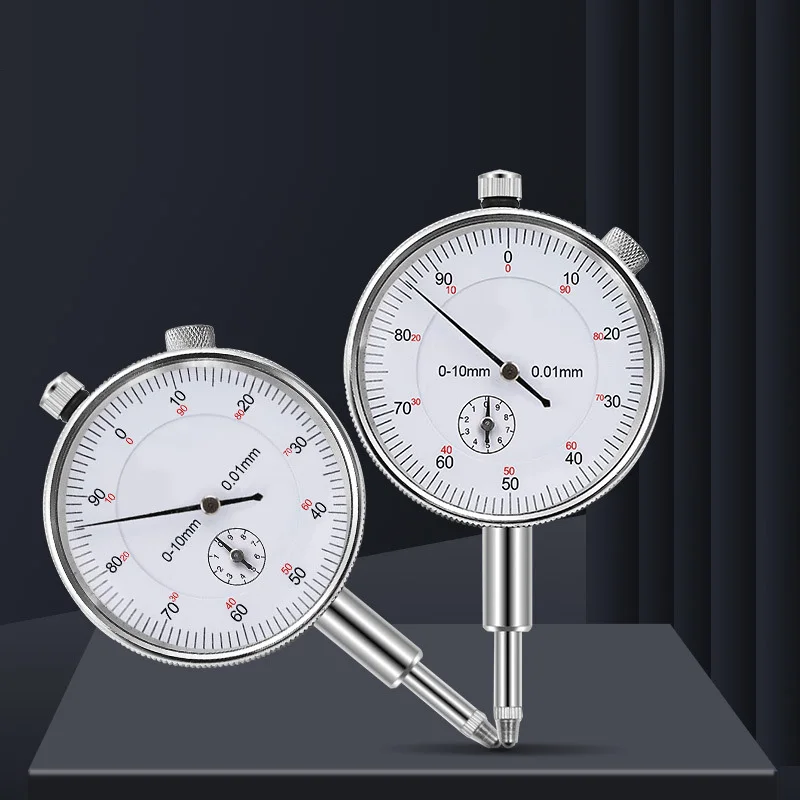 Indicador de Dial de 0-10mm y 0,01mm, medidor de resolución, indicador de herramienta de instrumento de medición, Dial + soporte de Base magnética - imagen 5