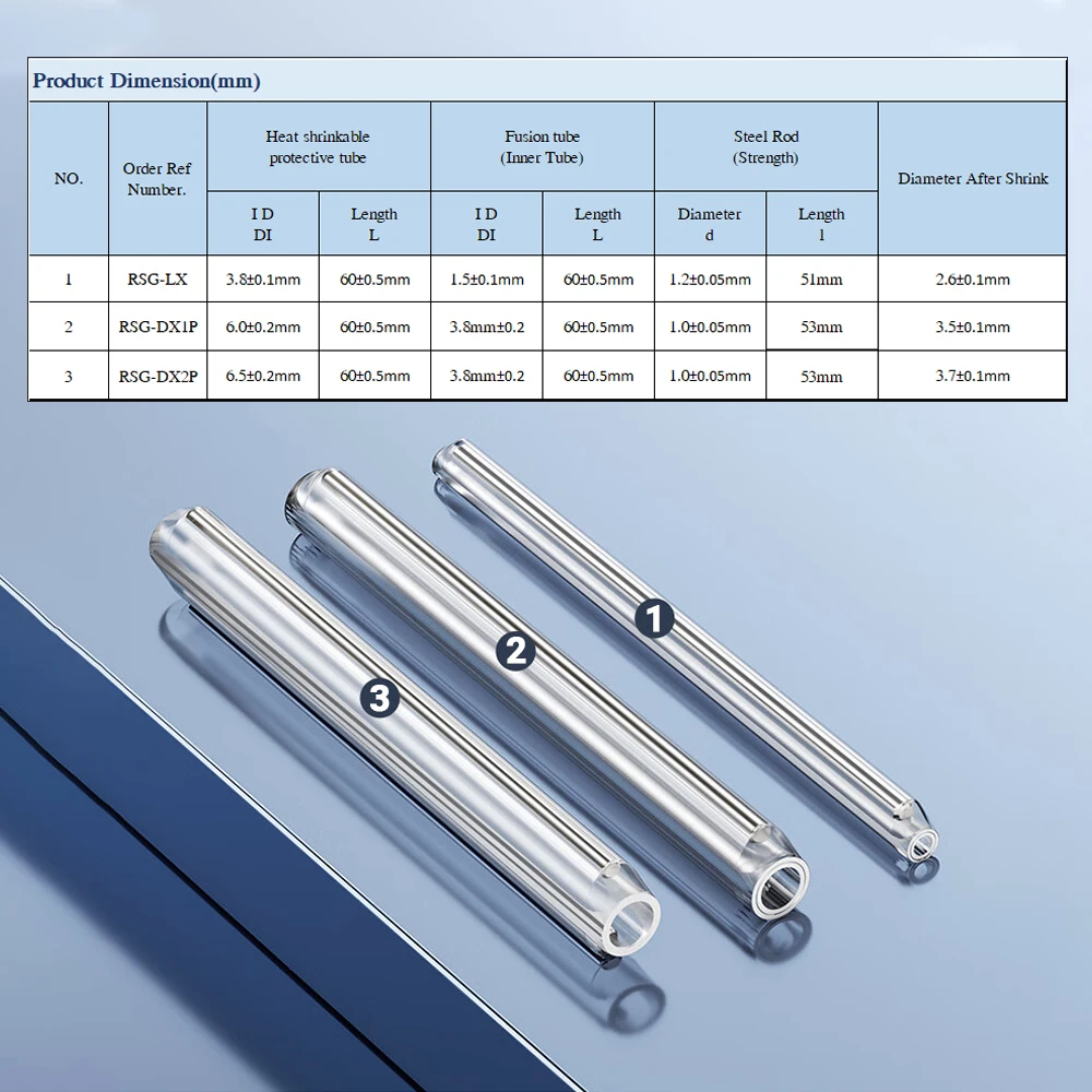 ZoeRax-cable de fibra óptica de tubo termocontraíble, 60mm de diámetro, manga de protección de empalme de fusión, tubo termorretráctil de fibra óptica termofusible - imagen 2