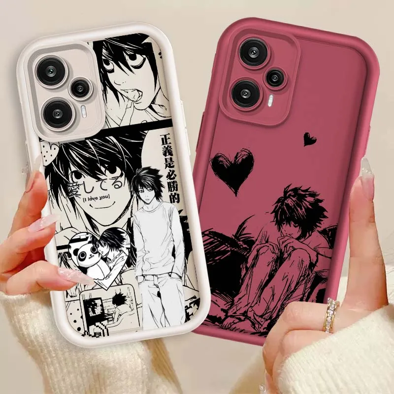 L Lawliet muerte para Xiaomi Poco X3 X4 X5 X6 X7 C65 C75 M4 M5 M5S F6 F4 F5 Pro GT NFC ojo escalera funda de teléfono