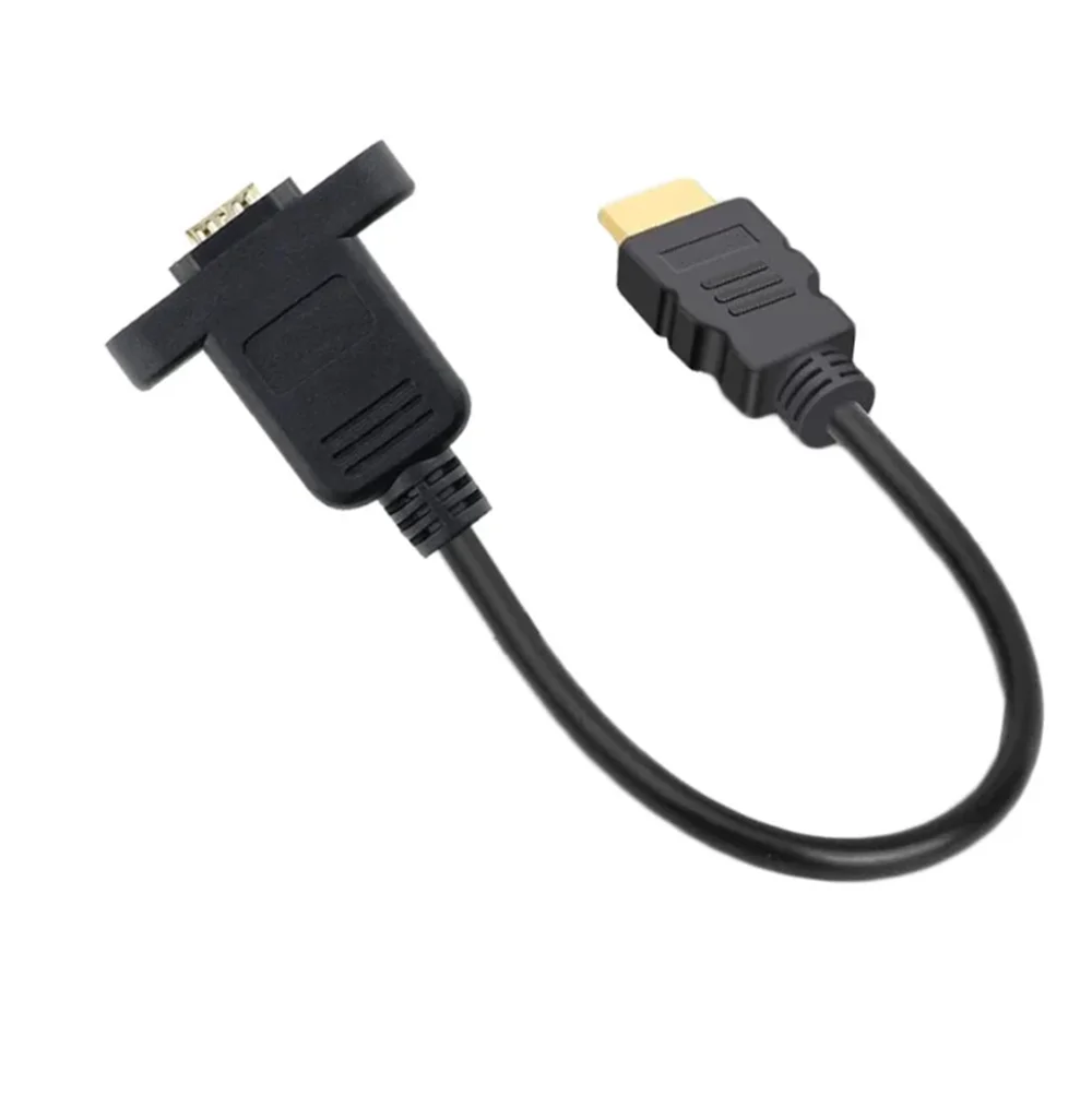 Nuevo Cable de extensión compatible con HDMI macho a hembra con montaje en Panel de tornillo 0,3 M 1080P HDTV para PSP HDTV - imagen 3