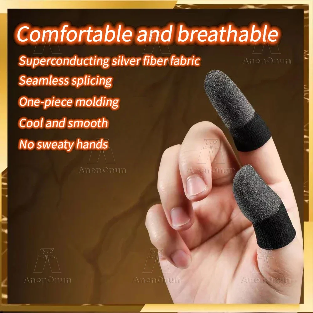 2 uds funda para el dedo para juegos cómodo transpirable puntos táctiles precisos alta calidad juego móvil pantalla táctil guante para la yema del dedo - imagen 5