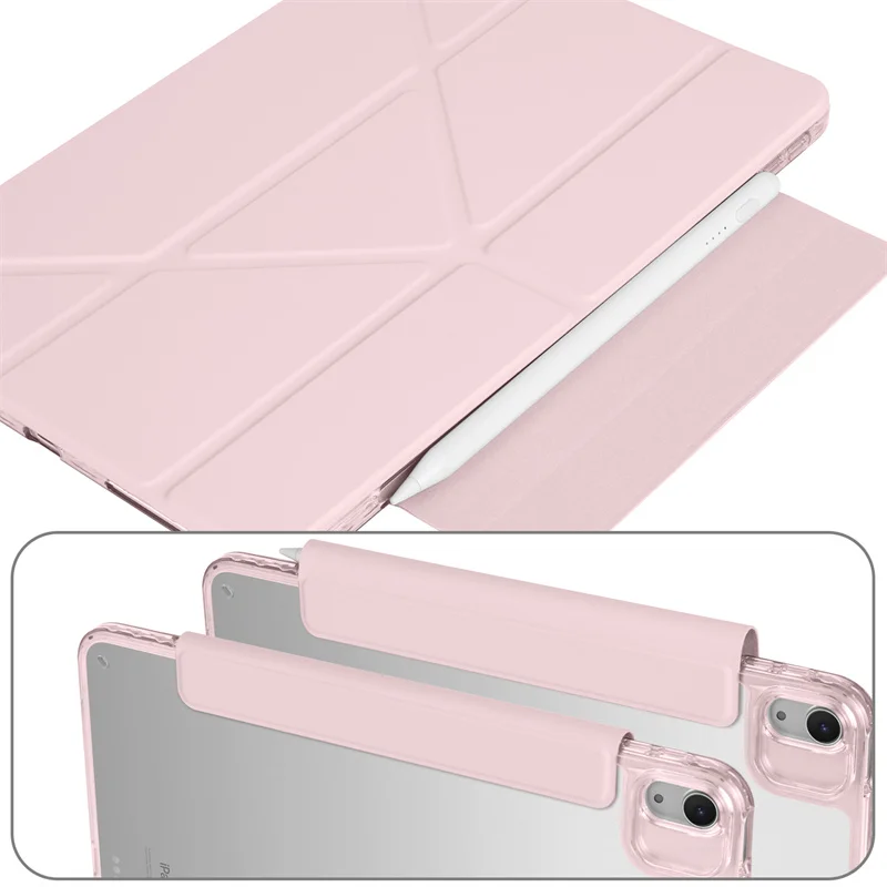 Funda para iPad Air 11, Funda inteligente de cuero acrílica transparente, Funda magnética dura para Coque iPad Air 5 4 Air 11 M2 M3