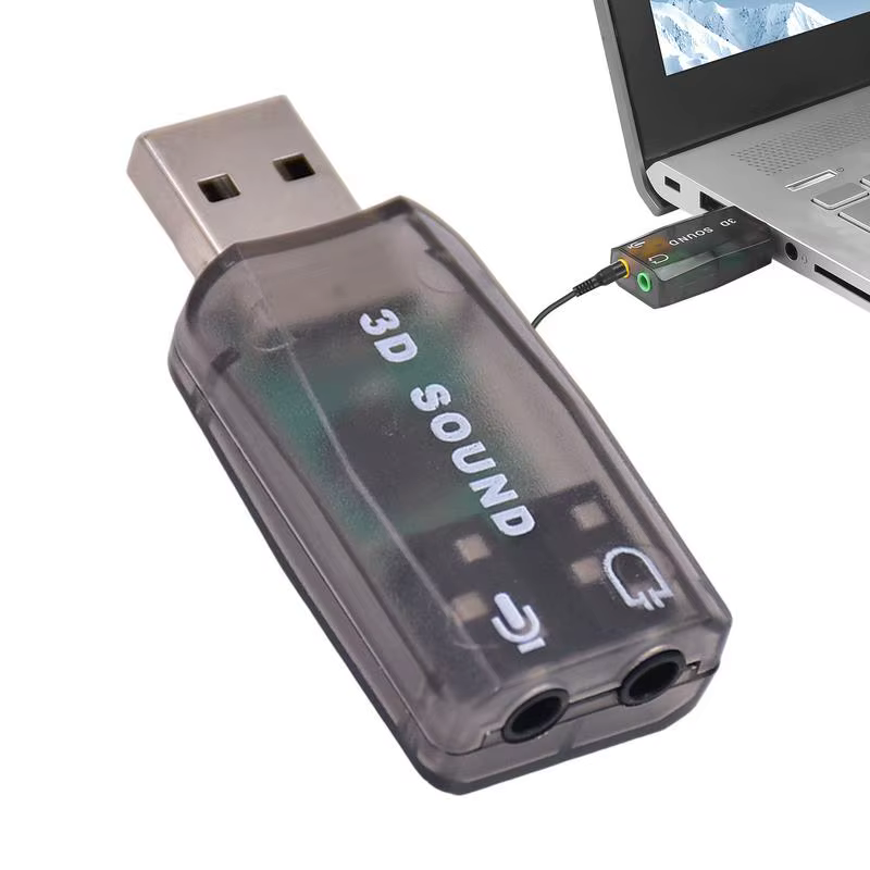 Tarjeta de sonido USB externa 5,1, auriculares de Audio 3D, adaptador de micrófono para PC, soporte de escritorio para sonido tridimensional