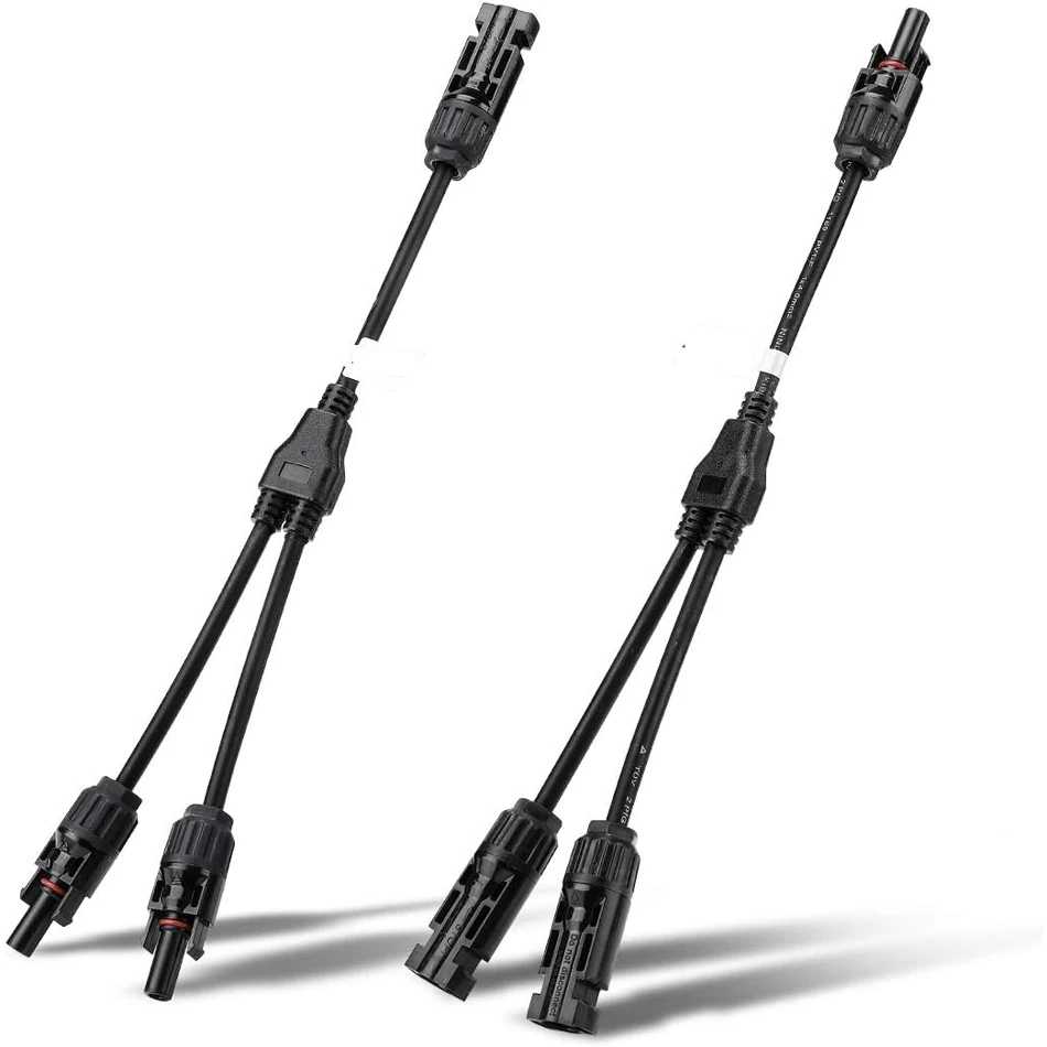 Kit de herramientas de enchufe de Cable para Panel Solar, conectores solares Y de rama paralela, Cable de conexión impermeable, 1 par