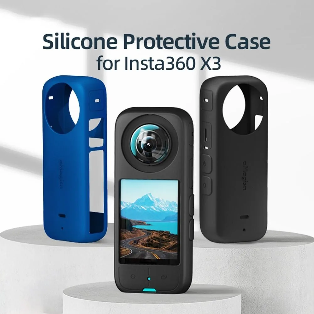 Cubierta protectora de tapa de lente para Insta360 X3, funda protectora de silicona a prueba de polvo, accesorios de Cámara de Acción panorámica