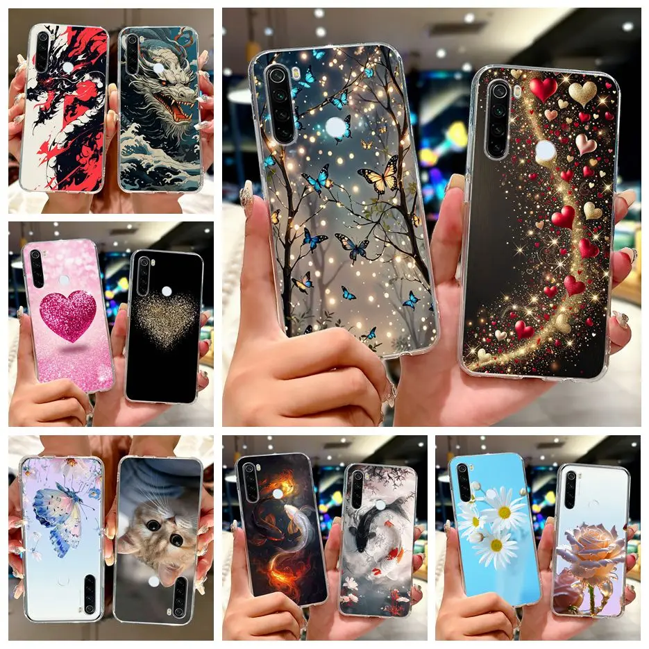 Para Xiaomi Redmi Note 8 2021 funda Note 8T nueva moda cubierta pintada funda de teléfono de silicona suave para Redmi Note 8 Pro Note8 T Fundas