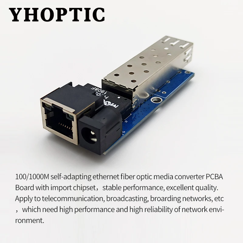 Mini placa PCBA con interruptor de fibra óptica de 1,25G, módulo transceptor SFP Gigabit/100Mbps integrado y puerto RJ45 - imagen 2