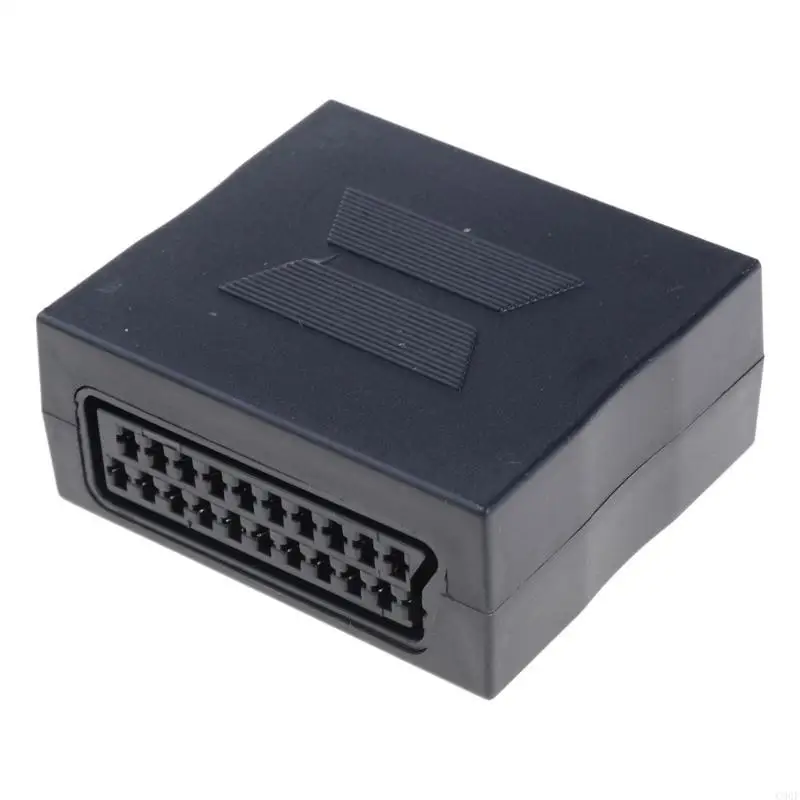 C90F eficiente 21 pines SCART Acoplador Adaptador Conector femenino a femenino para experiencia auditiva mejorada