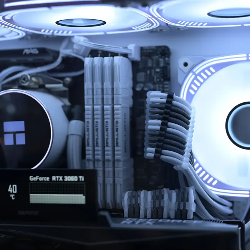 TEUCER-Kit de Cable de extensión PSU serie TC-35, Combo de Color sólido de 350mm, ATX24Pin, PCI-E8Pin, CPU8Pin con peines - imagen 3