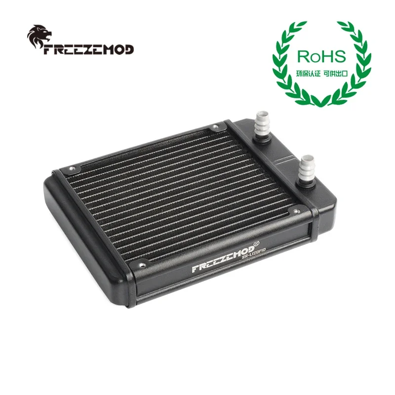 Radiador de refrigeración por agua de aluminio FREEZEMOD 120/240/360mm para entrada/salida de ordenador sistema de certificación ROHS disipador de calor SR-L120F10 - imagen 4