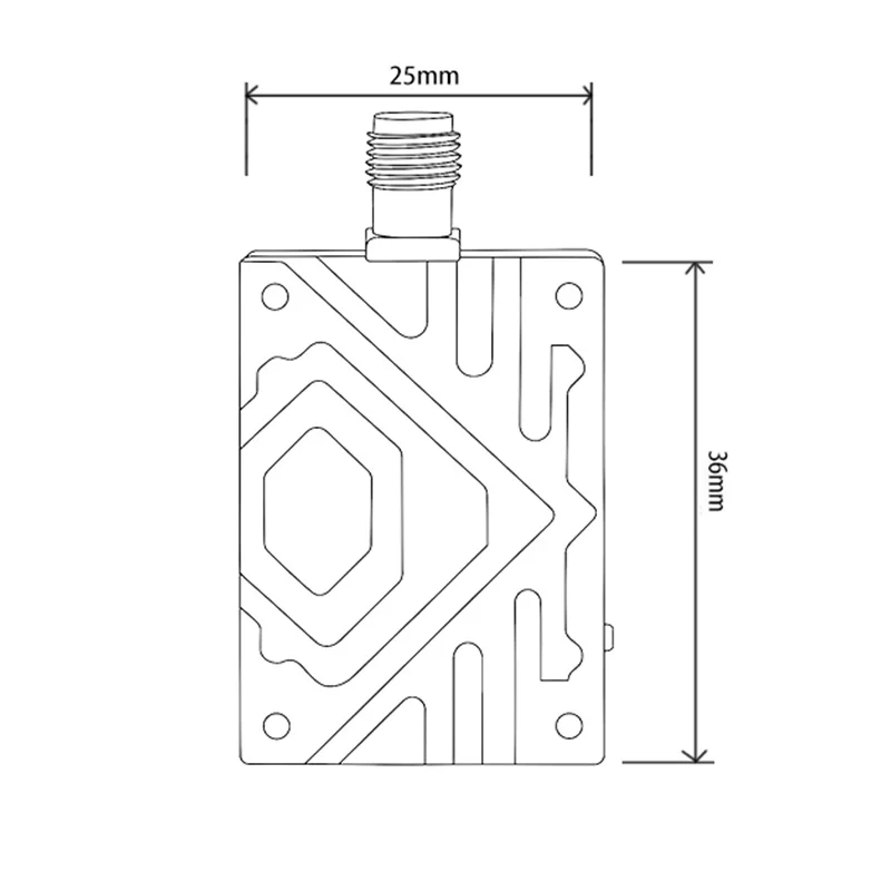 600mW Alta potencia 5.8G Transmisión de imágenes Potencia ajustable Fotografía aérea Viaje FPV