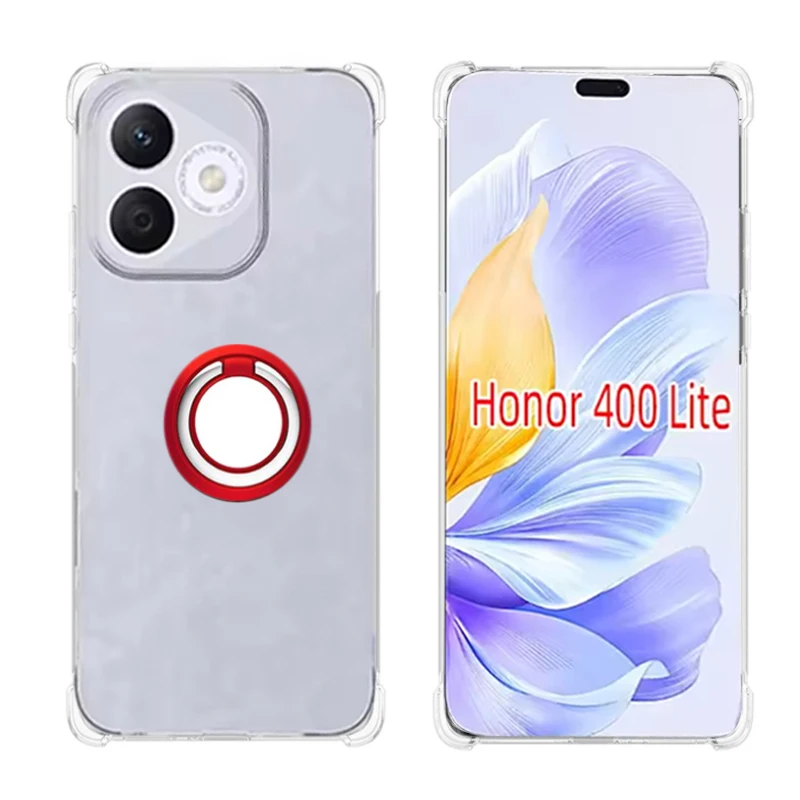Funda trasera con soporte de anillo transparente para Honor 400 Lite, Airbag de silicona suave, funda de teléfono a prueba de golpes para Huawei Honor 400 Lite - imagen 5