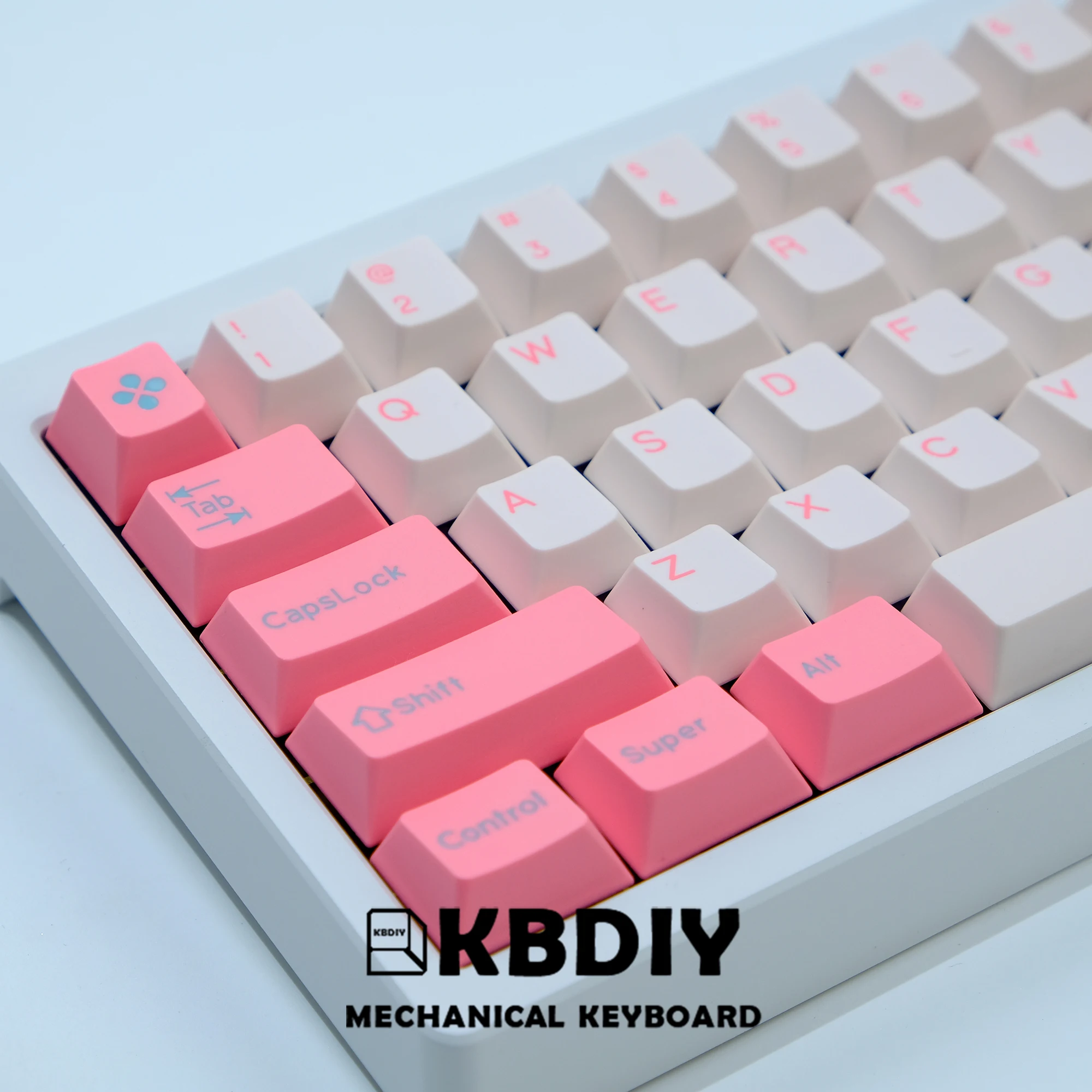 KBDiy-teclas PBT Cherry Profile GMK Valentine para teclado mecánico, teclas rosas de doble disparo, teclas ISO 160 personalizadas para interruptor MX - imagen 5