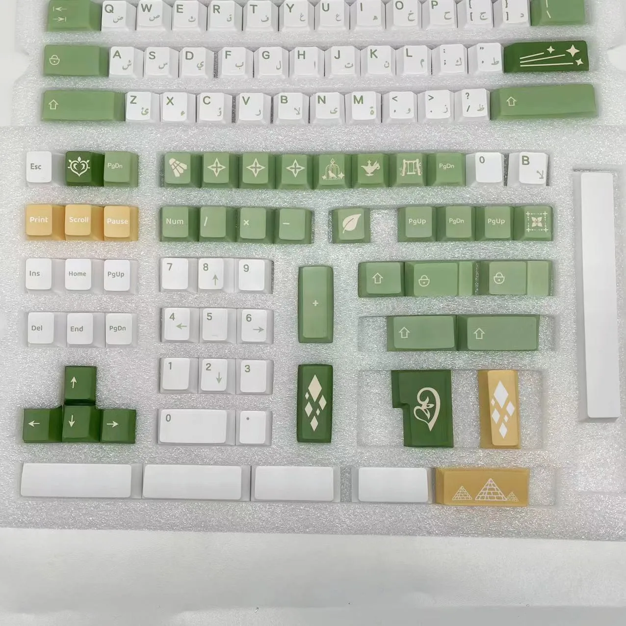 140 teclas hierba verde leche Nassida Keycap diseño personalizado perfil de cereza tinte Sub para teclado GH60 GK61 64 68 75 82 84 96 104 108 - imagen 5