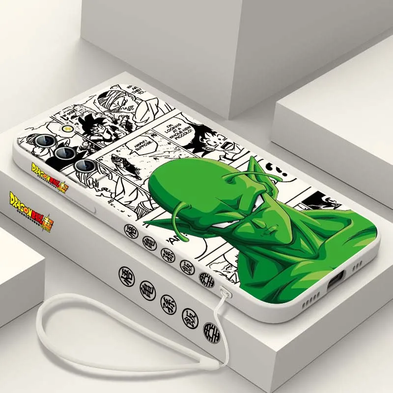 D-Dragon Ball Anime Art para Samsung Galaxy S25 S24 S23 S22 S21 S10 FE Plus Ultra 5G cubierta de la caja del teléfono de cuerda izquierda líquida - imagen 4