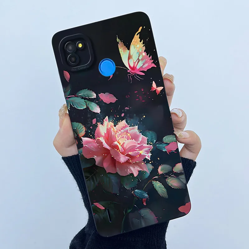 Para Tecno Pop 4 Lte funda de silicona líquida moda simplicidad pintura al óleo funda trasera Floral para Techno Pop4 Air funda de teléfono BC1s - imagen 2