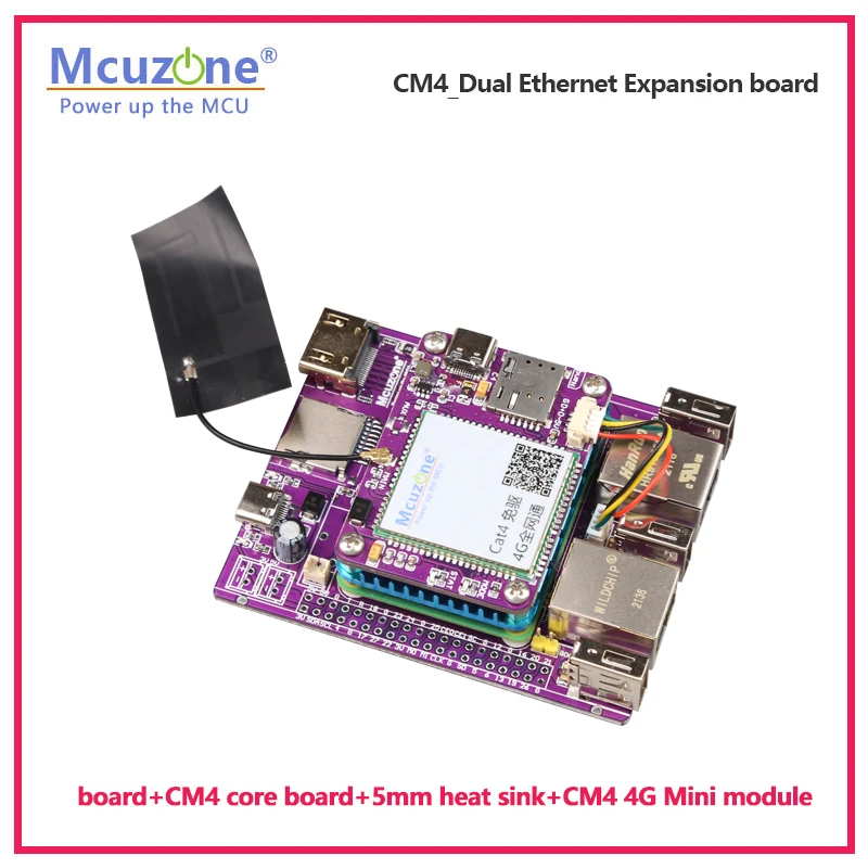 Raspberry Pi CM4_Dual placa de expansión Ethernet, RTC, FAN, USB2.0, Gbps Ethernet, RPI OS, Ubuntu, KALI - imagen 5