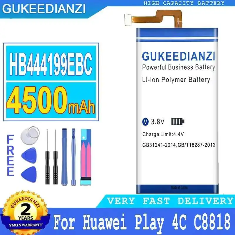 HB444199EBC + 4500Mah batería de repuesto confiable para teléfono móvil para Huawei Play 4C C8818 Chm-CL00 Chm-TL00H Chm-UL00 G Mini