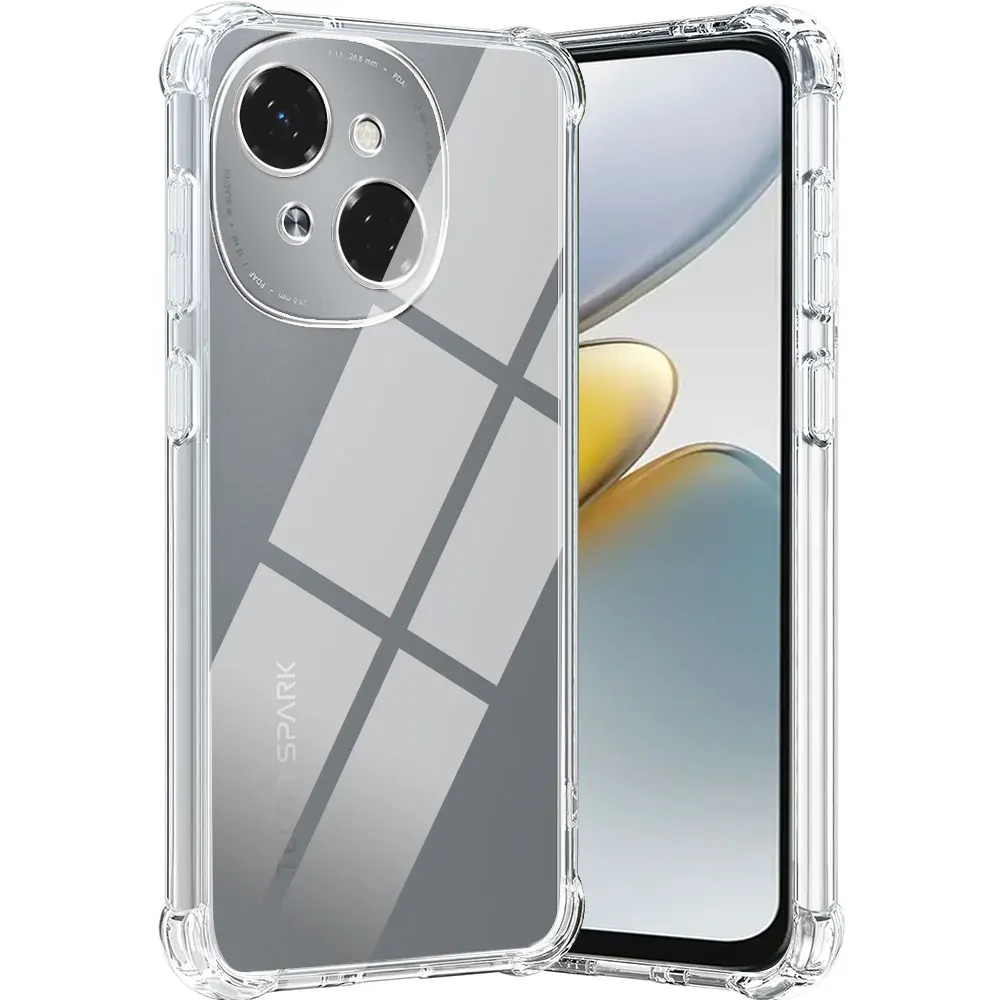 Para Tecno Spark Go 1 2025 2024 2023 2022 2020 30C 20C 10C 30 20 Pro Plus 7 8c 8P 6 GO funda transparente de silicona suave a prueba de golpes