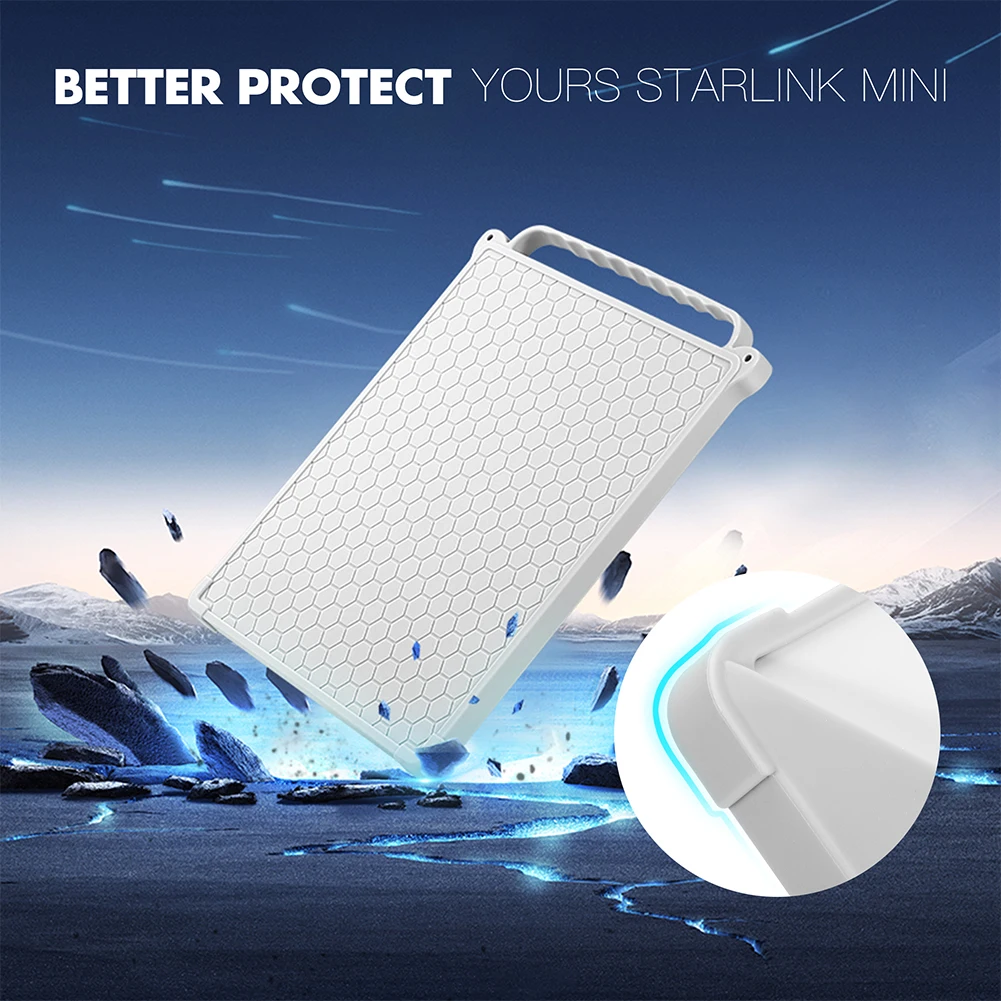 Funda protectora de silicona para Starlink Mini, funda protectora antideslizante de cobertura completa para Starlink Mini Satellite Dish - imagen 4