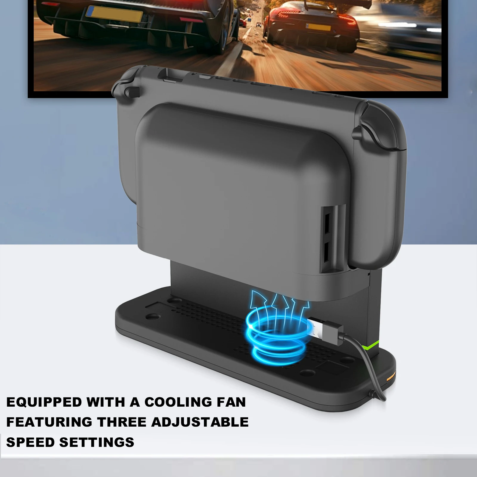 Base de carga para Switch 2, soporte externo para consola de juegos con luz RGB, ventilador de disipación de calor, base de carga para Gamepad para Switch 2 - imagen 4