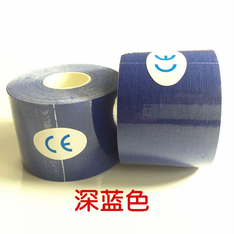 Cinta de kinesiología elástica de algodón para correr protección muscular de rodilla 2,5 cm 5 m