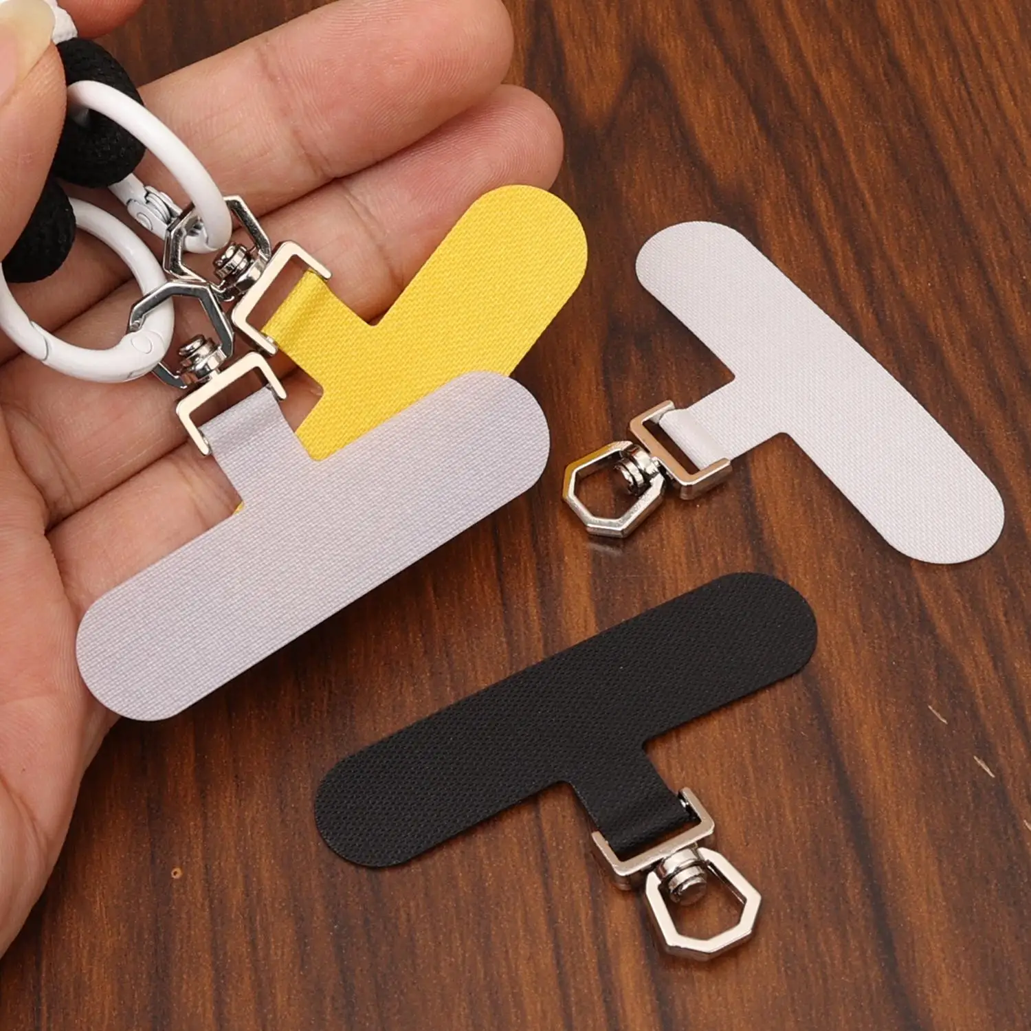 Cordón de Metal ultrafino para teléfono, parche giratorio de acero inoxidable, conector de correa para teléfono móvil, tarjeta de lengüeta de cordón colgante