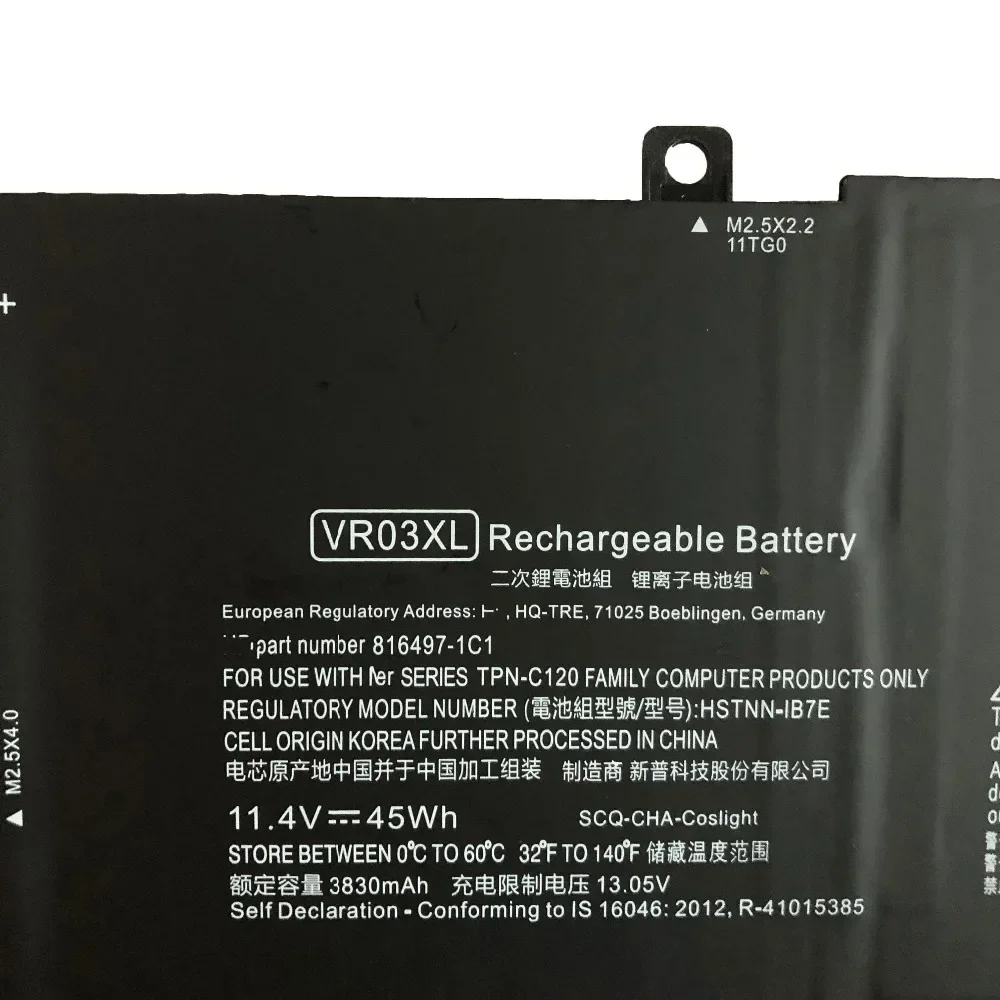11,4 V 45wh VR03XL nueva batería Original VR03XL para HP 13-D023TU 13-D024TU 13-D025TU 13-D046TU 816497 -1C1 HSTNN-IB7E TPN-C120 - imagen 2