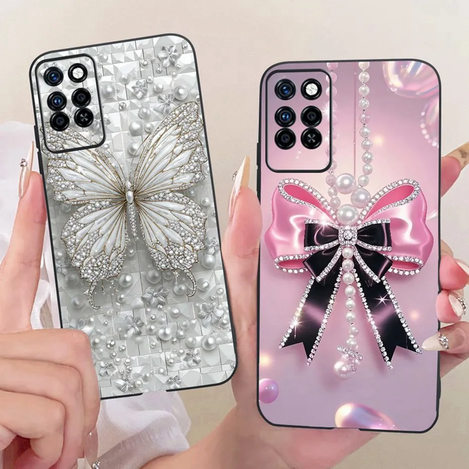 Funda de teléfono con estampado bonito para Infinix Note 10 Pro Note10, fundas blandas de silicona negra para Infinix Note 10 10Pro NFC, parachoques - imagen 3