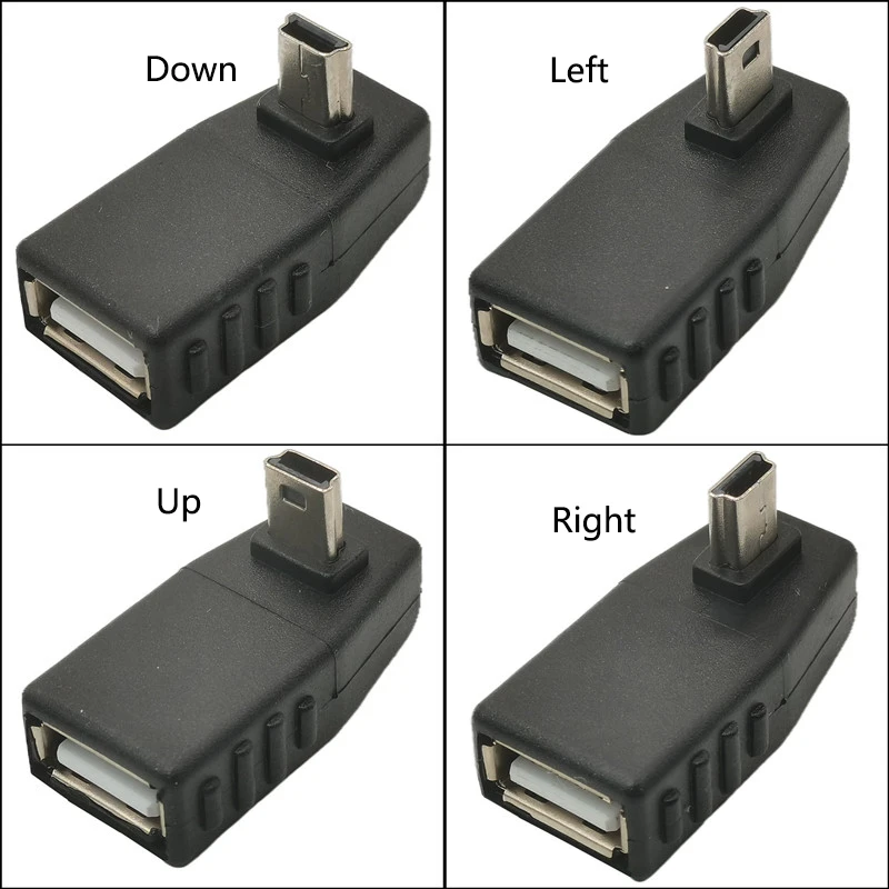 Mini USB a hembra adaptador USB OTG Mini USB macho a USB hembra conector convertidor transferencia sincronización de datos para coche AUX MP3 MP4 U-Disk