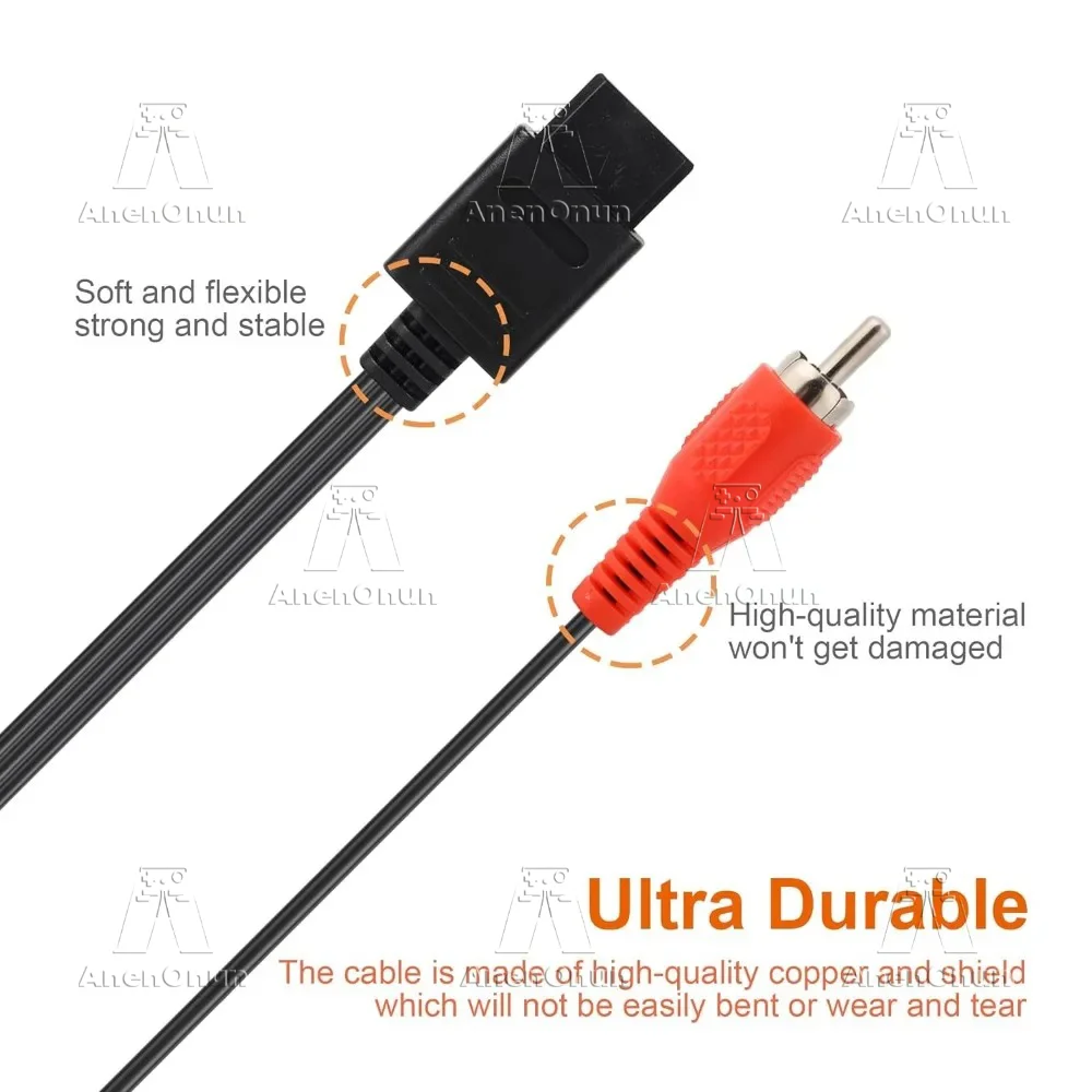 N64/Gamecube/SNES/SFC Cable AV de alta calidad 1,8 M/6 pies TV Cable compuesto de Audio y vídeo accesorios de consola de videojuegos Retro - imagen 5