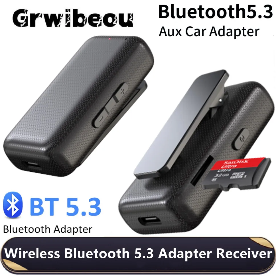 Adaptador Bluetooth 5,3 Dongle 3,5mm AUX Jack adaptador de coche Bluetooth para auriculares con cable TV altavoz de coche reproductor MP3 receptor de Audio