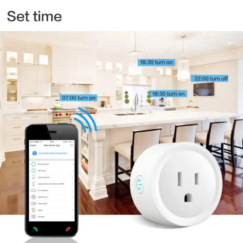 Enchufe inteligente Tuya con WIFI, dispositivo inalámbrico con monitoreo de potencia, Control remoto por voz, aplicación Smart Life, para Alexa, 20a - imagen 3