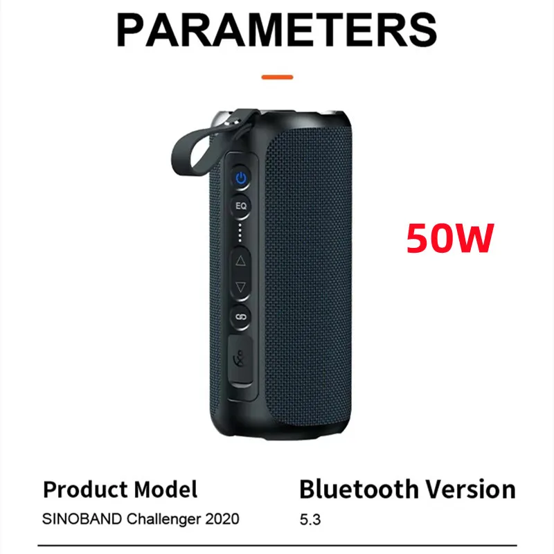 Altavoz Bluetooth de alta potencia de 50W XDobo Sinoband Challenger subwoofer portátil estéreo IPX7 altavoz Bluetooth inalámbrico impermeable