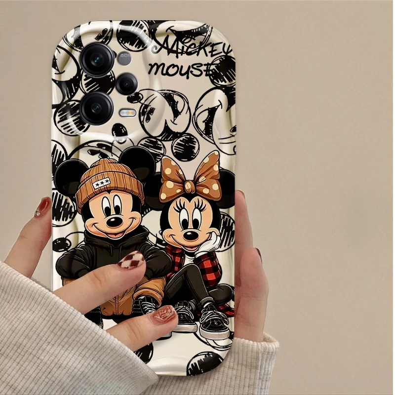 Disney-funda de Mickey y Minnie Mouse para OPPO, carcasa trasera 3D para modelos A3, A98, A94, A93, A92, A79, A78, A76, A60, A58, A57, A55, A38, A17, A16, A15, 4G, 5G - imagen 2