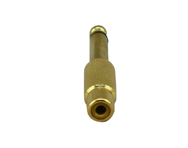 Adaptador de Audio estéreo con conector macho y hembra, mezclador de sonido, convertidor TS, 1 piezas, oro, 6,5mm, 6,5mm - imagen 3