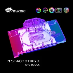 Bykski Bloque de agua refrigeración cobre Zotac RTX 4070 Ti Trinity