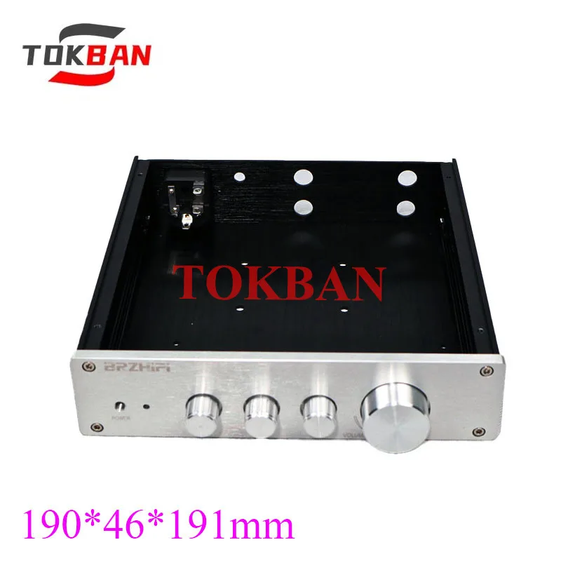 Tokban 2104 190*46*191mm carcasa de chasis de amplificador Digital totalmente de aluminio con perilla de Control de volumen carcasa de amplificador HIFI