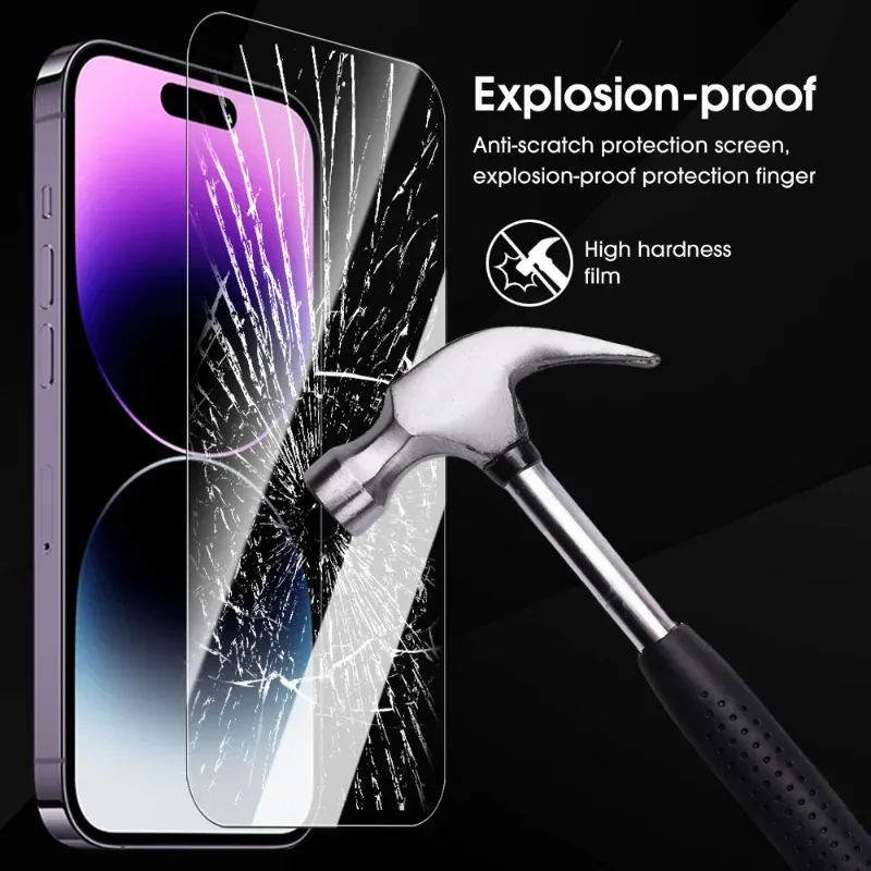 Protector de pantalla de película de vidrio templado para IPhone 16 Pro Max 16e 16 Plus 16Pro cubierta protectora antiarañazos para Apple IPhone 16e - imagen 4
