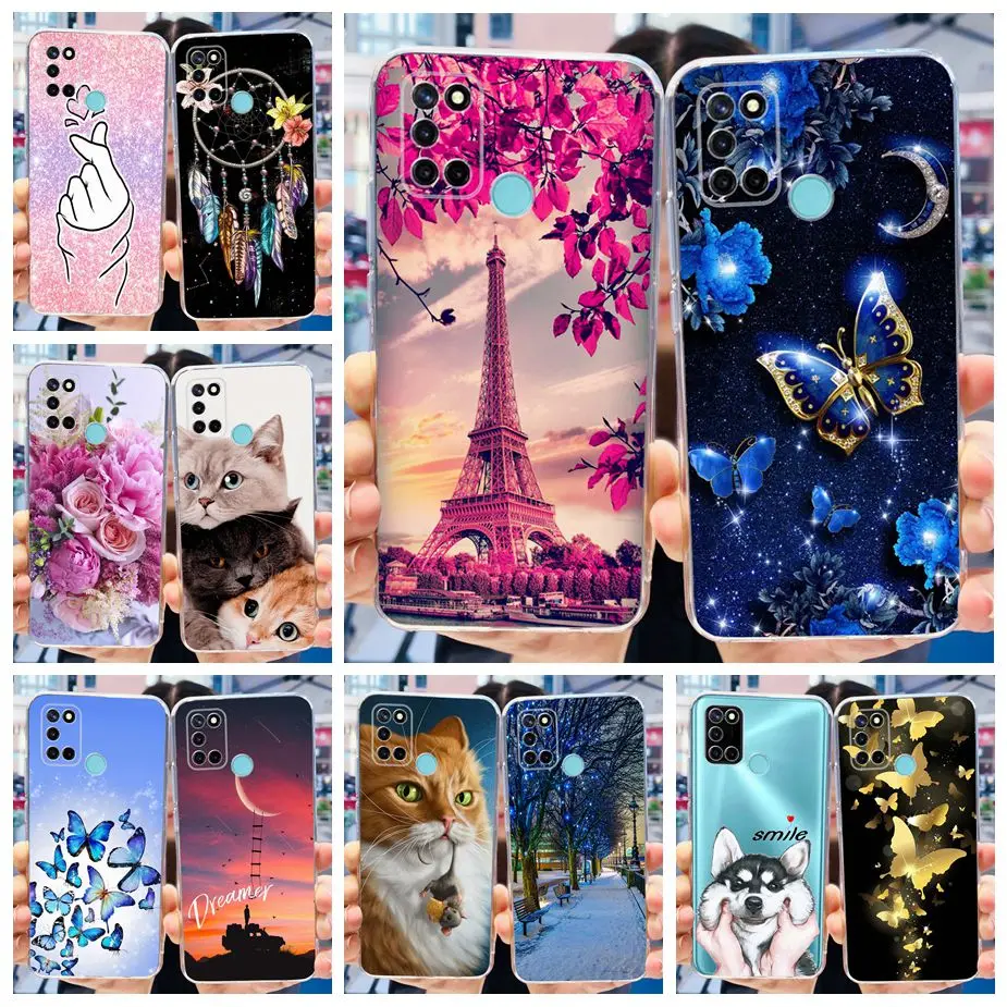 Funda de silicona blanda para móvil, carcasa de lujo pintada de 6,5 pulgadas, para Realme C17, Realme, 7i, RMX2103, Realme, C 17, Realme7i