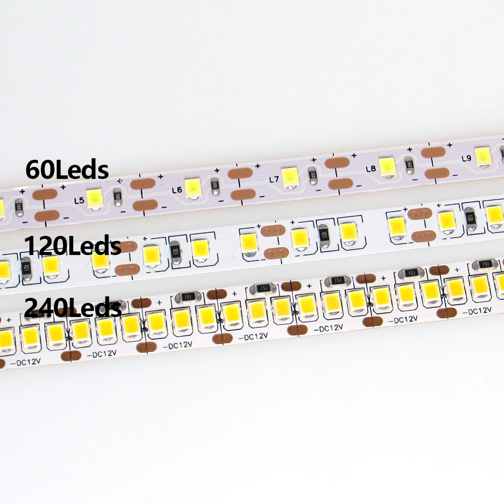tiras de luces led 5V 12V 24V 2835 5m lámpara cinta LED blanca diodo leds habitación tira de luz luces led para cuarto quarto habitacion cocina decoración de habitación iluminación led tv ambilight - imagen 3