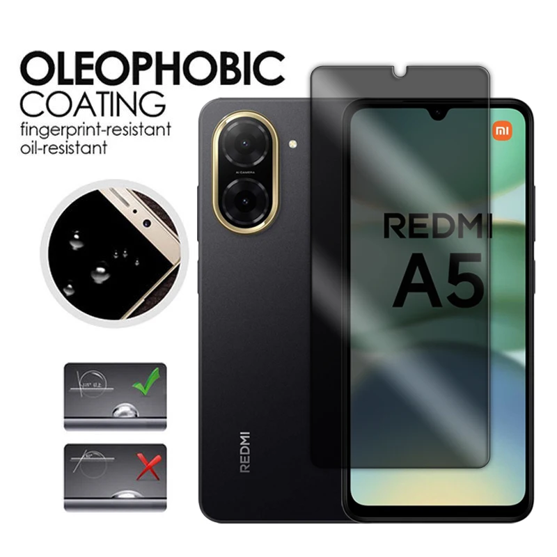 Para Xiaomi Redmi A5 4G vidrio para Redmi A5 vidrio templado 2.5D Anti Peep Protector de pantalla de privacidad para Redmi A5 película de lente - imagen 4