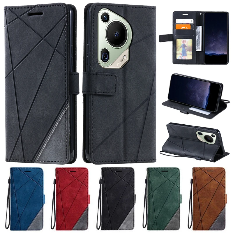 Para Coque Huawei Pura 70 Ultra Funda de cuero tipo billetera con tapa para Funda Huawei Pura 70 Ultra Pura70 Pro + 70Pro Plus Funda de teléfono