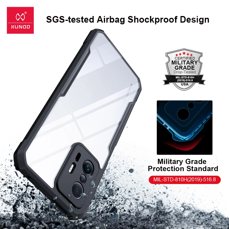 Xundd-Funda para Xiaomi 11T 12T Pro, carcasa a prueba de golpes, transparente, parachoques, para Xiaomi Mi11T Mi 11T 12T Pro - imagen 4